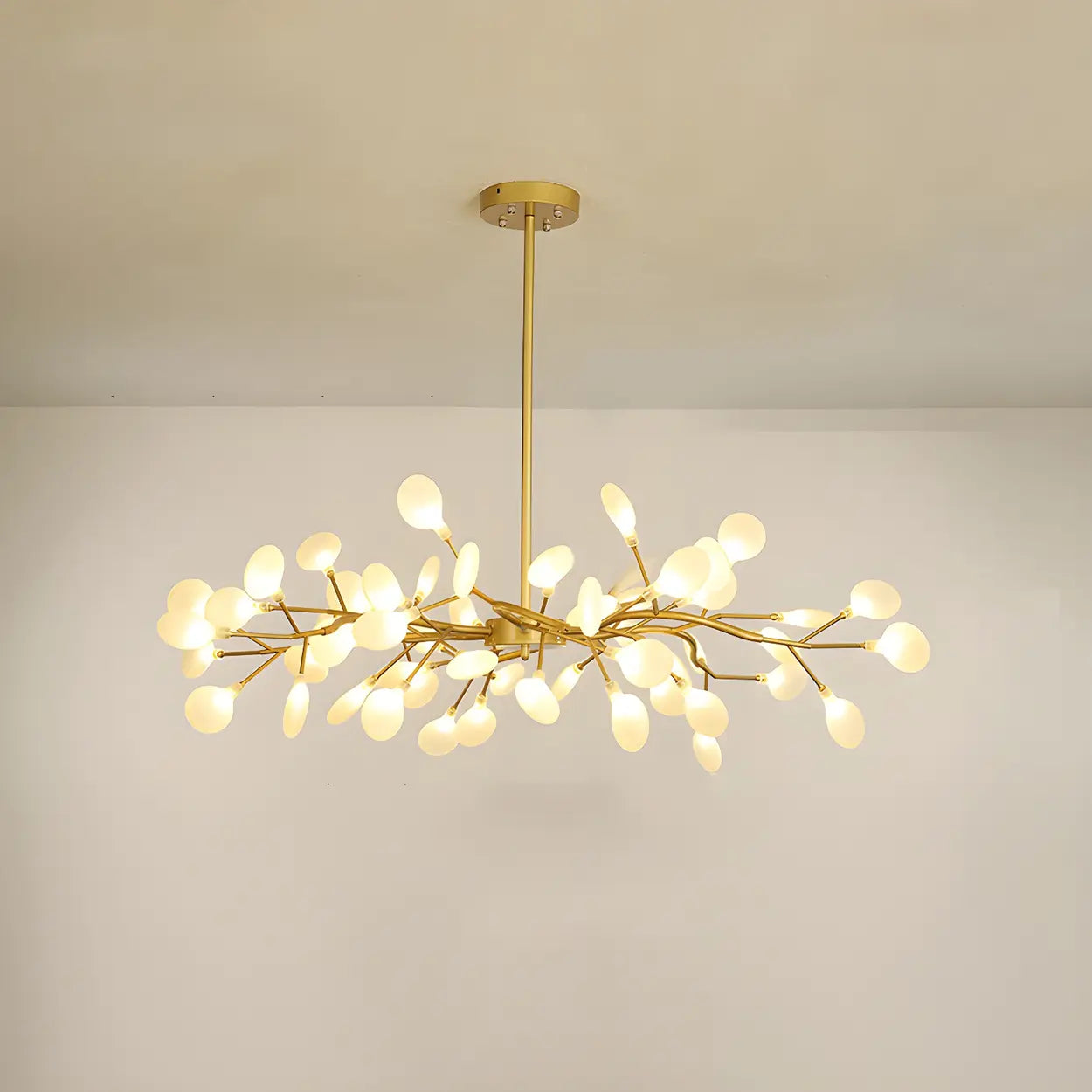 Modern Large Branch Crystal Brass Chandelier Ceiling Light