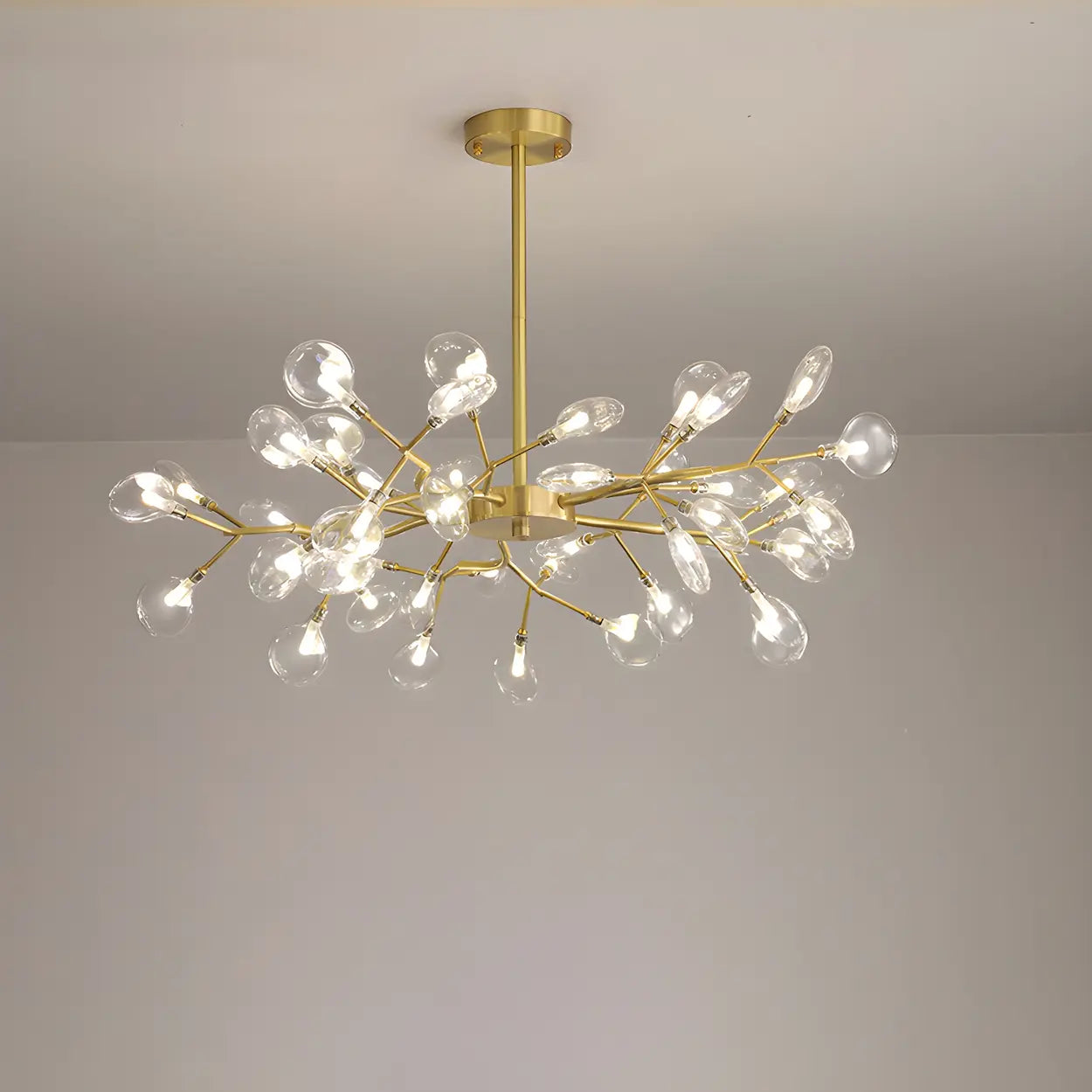 Modern Large Branch Crystal Brass Chandelier Ceiling Light