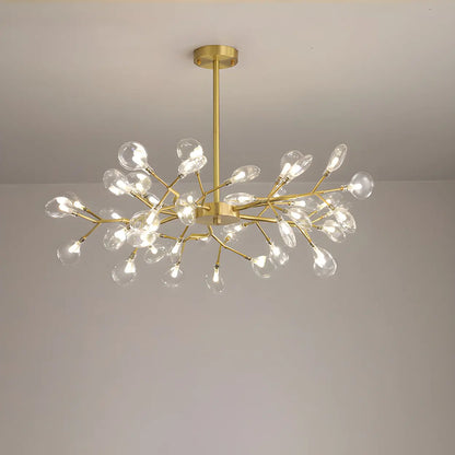 Modern Large Branch Crystal Brass Chandelier Ceiling Light