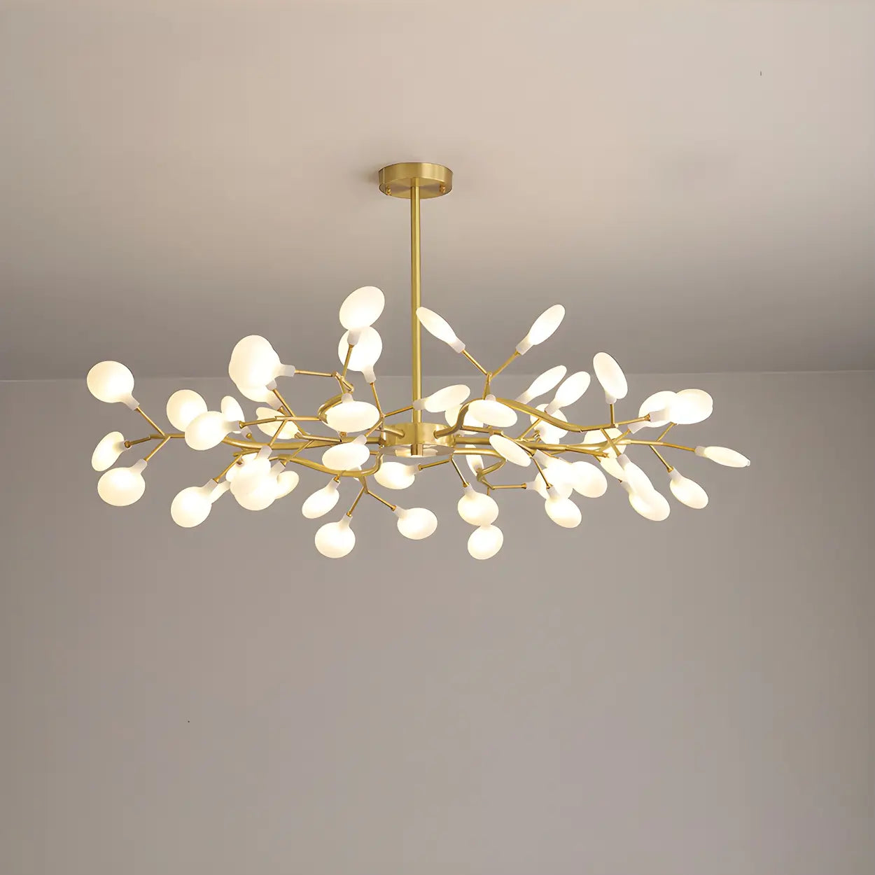 Modern Large Branch Crystal Brass Chandelier Ceiling Light