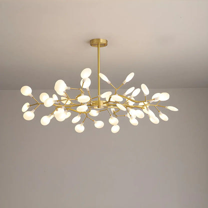 Modern Large Branch Crystal Brass Chandelier Ceiling Light