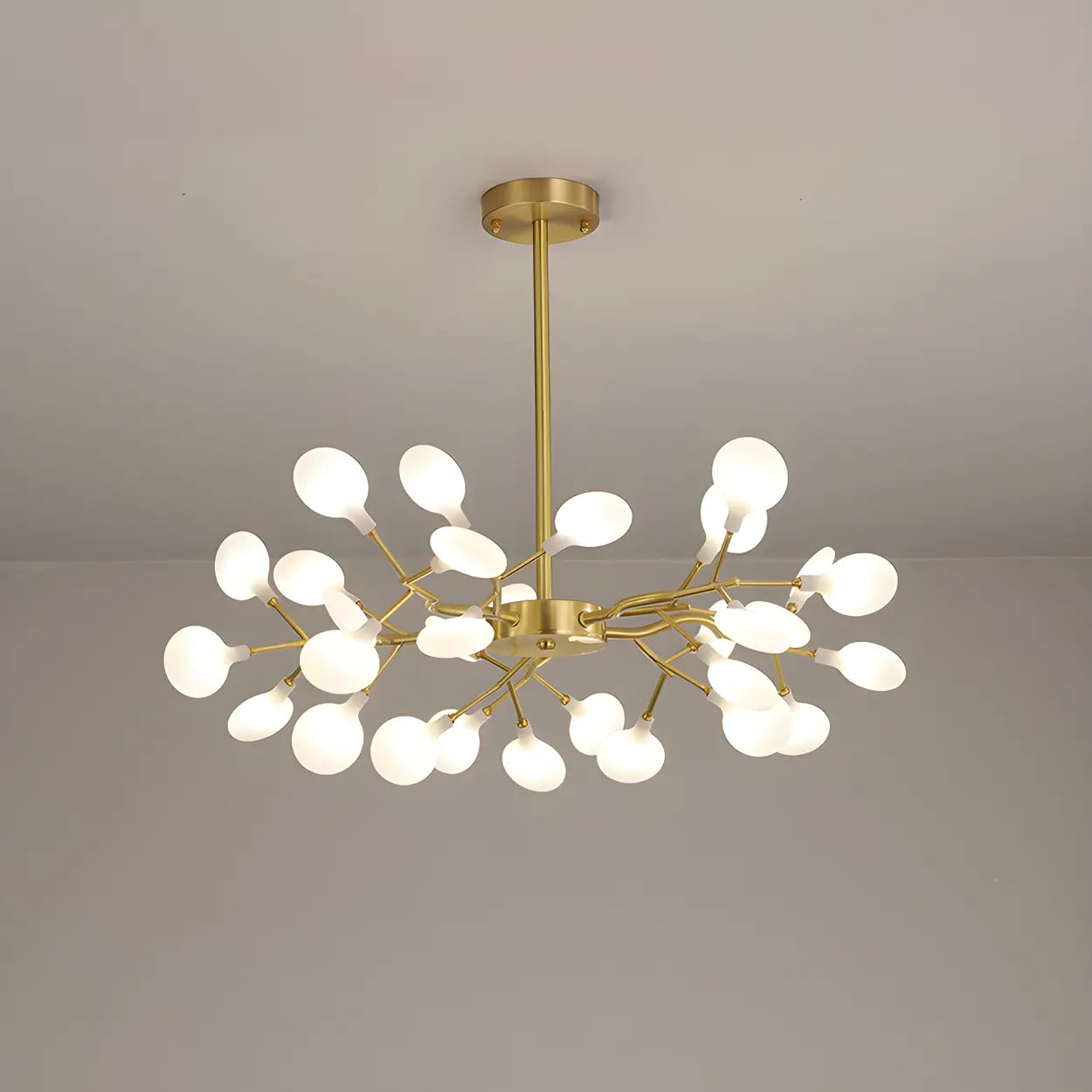 Modern Large Branch Crystal Brass Chandelier Ceiling Light