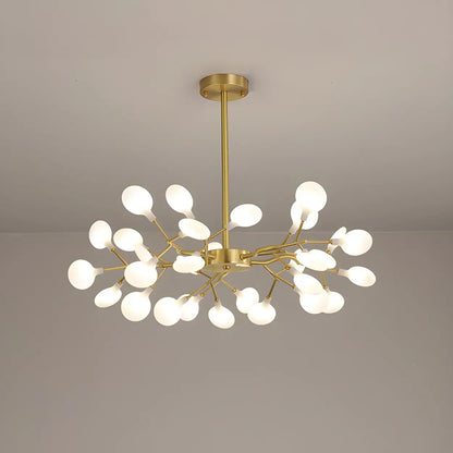 Modern Large Branch Crystal Brass Chandelier Ceiling Light