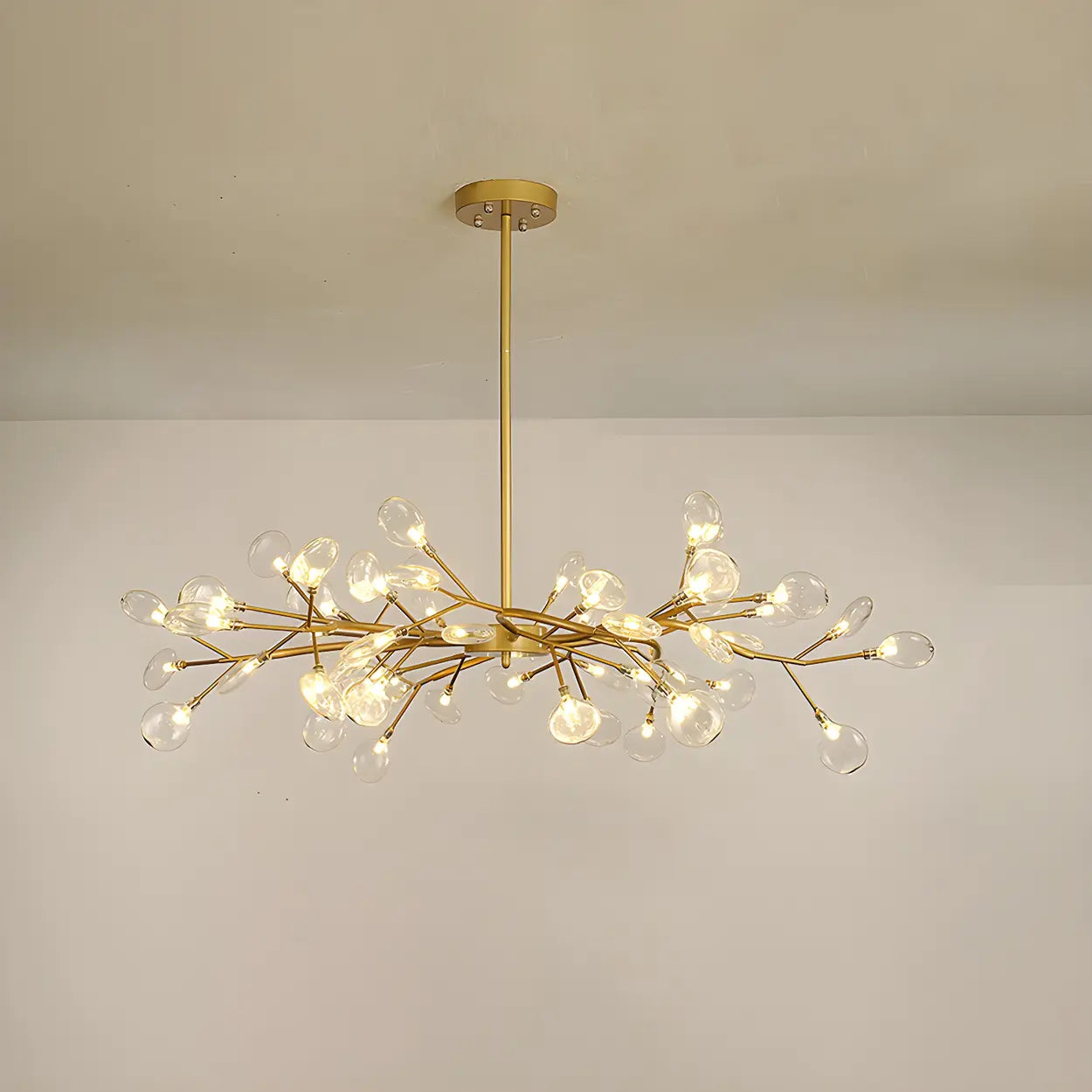 Modern Large Branch Crystal Brass Chandelier Ceiling Light