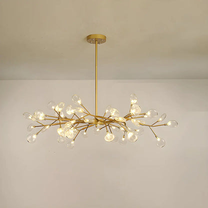 Modern Large Branch Crystal Brass Chandelier Ceiling Light