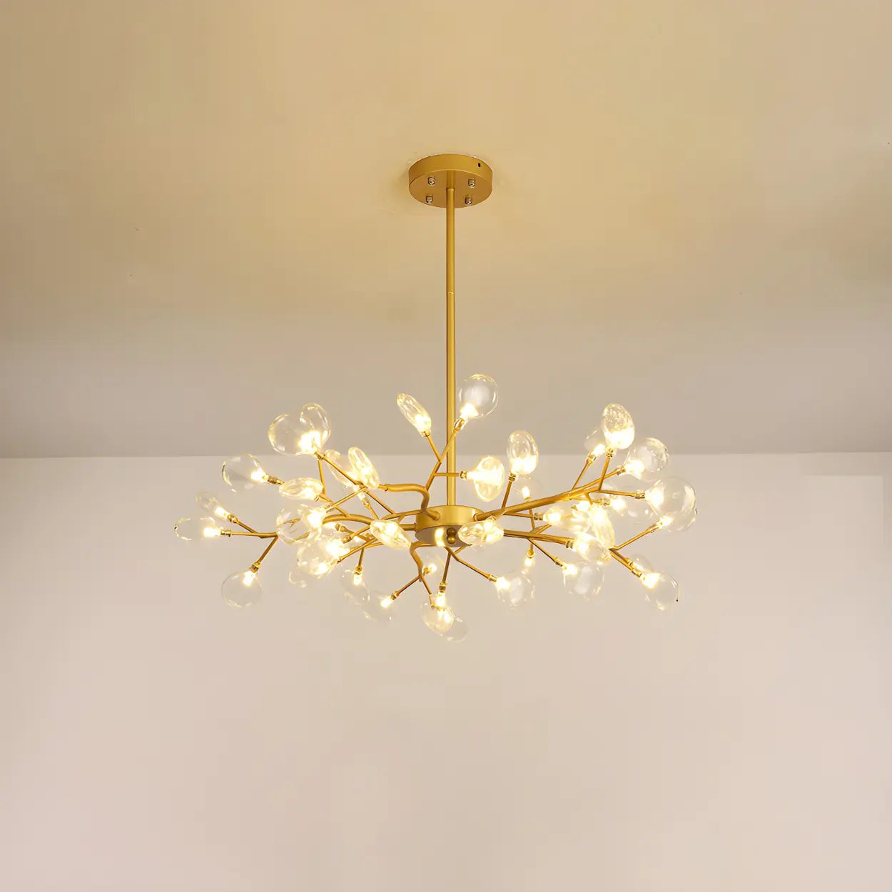 Modern Large Branch Crystal Brass Chandelier Ceiling Light