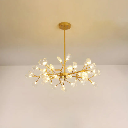 Modern Large Branch Crystal Brass Chandelier Ceiling Light