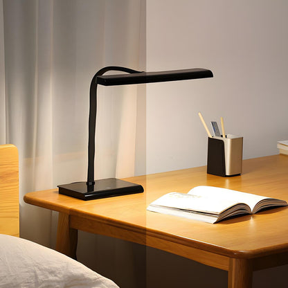 Modern Minimalist Black LED Rectangular Base Desk Lamp