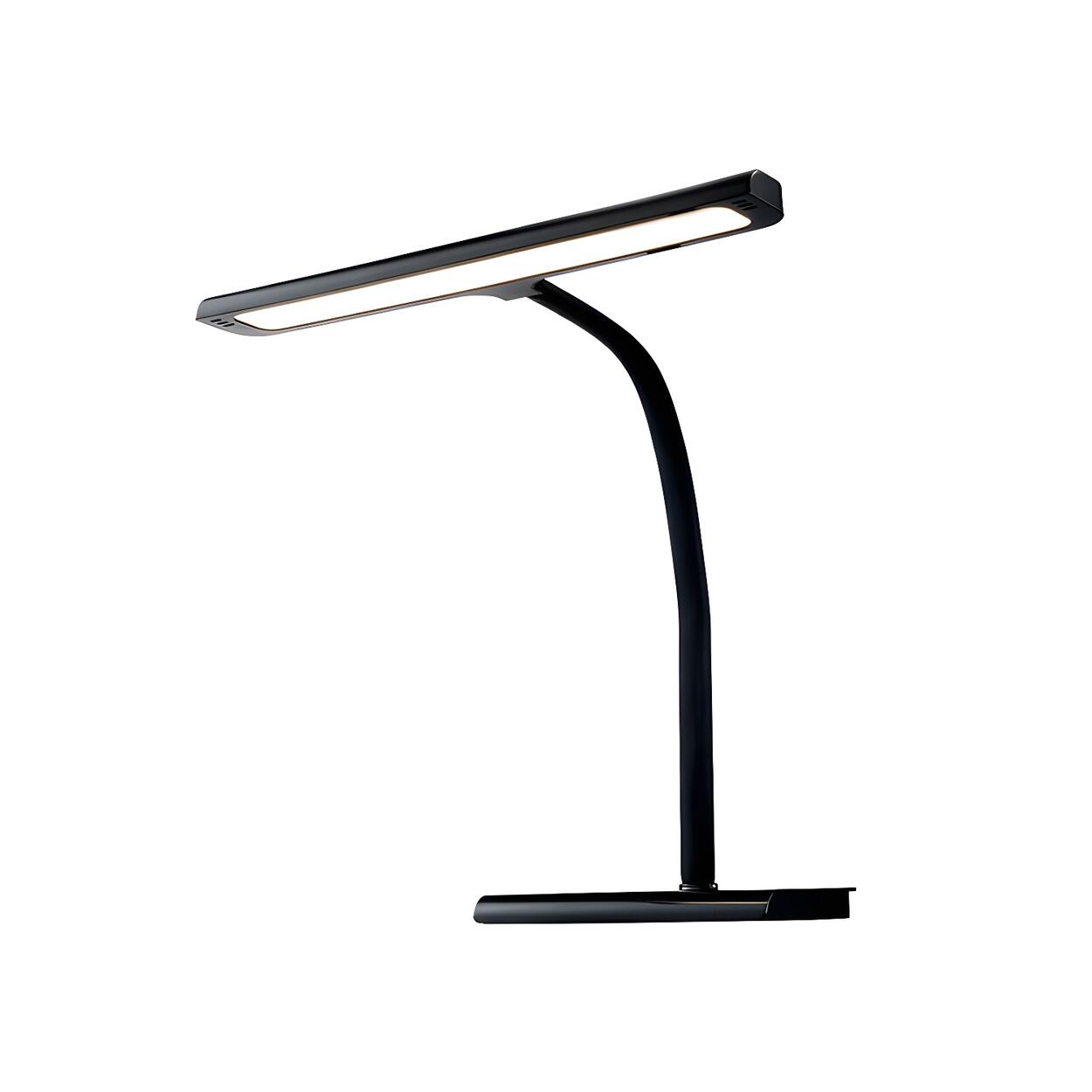 Modern Minimalist Black LED Rectangular Base Desk Lamp