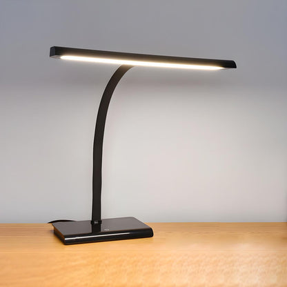 Modern Minimalist Black LED Rectangular Base Desk Lamp