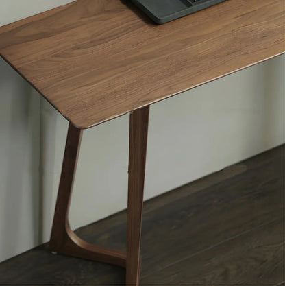 Modern Minimalist Rectangular Wooden Brown Console Table