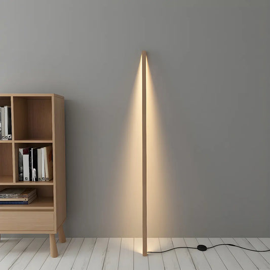 Modern Minimalist Vertical Wood Design Floor Lamp