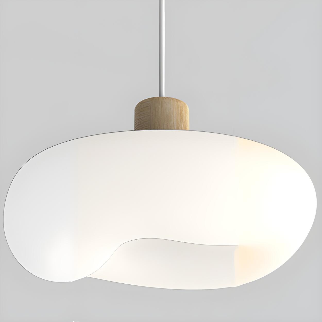 Modern Organic Cloud White Frosted Glass Pendant Light