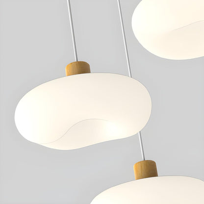 Modern Organic Cloud White Frosted Glass Pendant Light