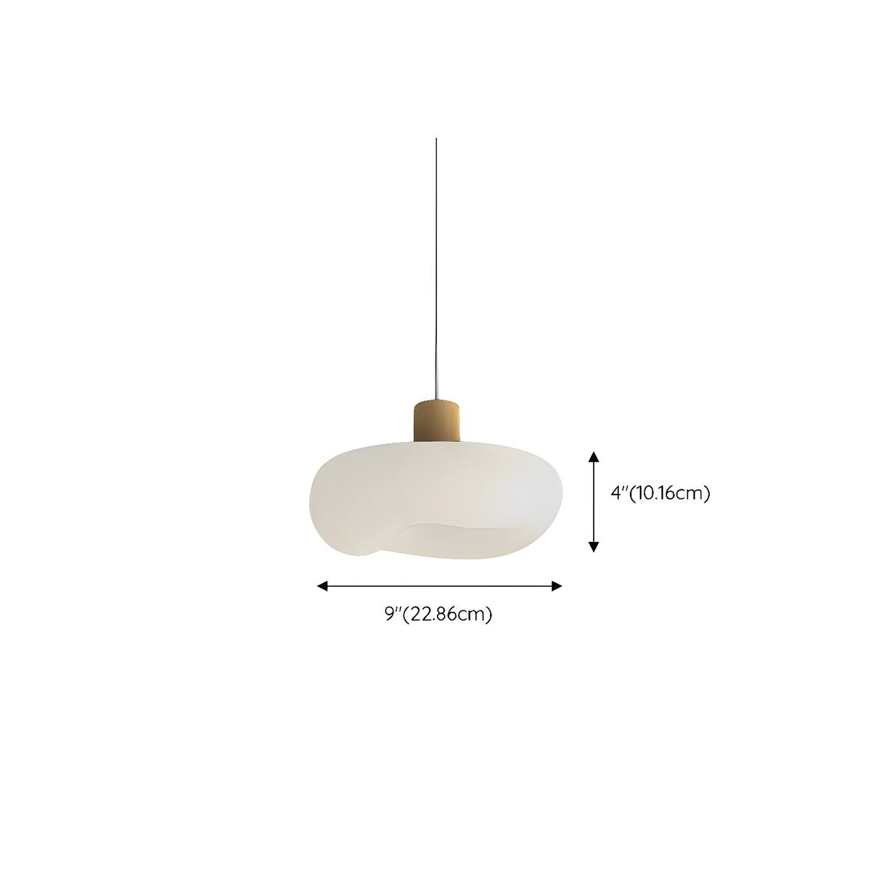 Modern Organic Cloud White Frosted Glass Pendant Light