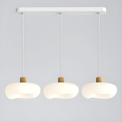 Modern Organic Cloud White Frosted Glass Pendant Light