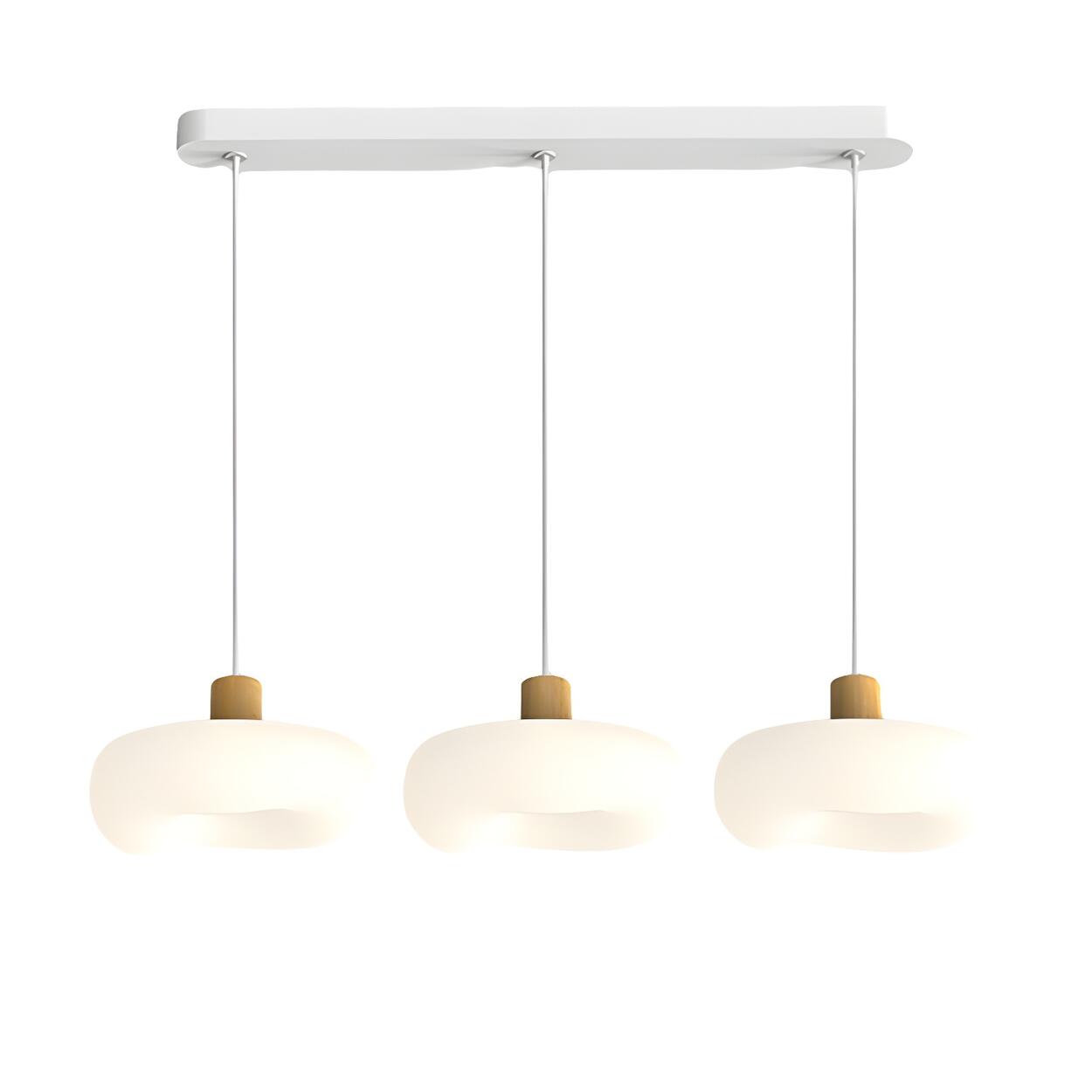 Modern Organic Cloud White Frosted Glass Pendant Light