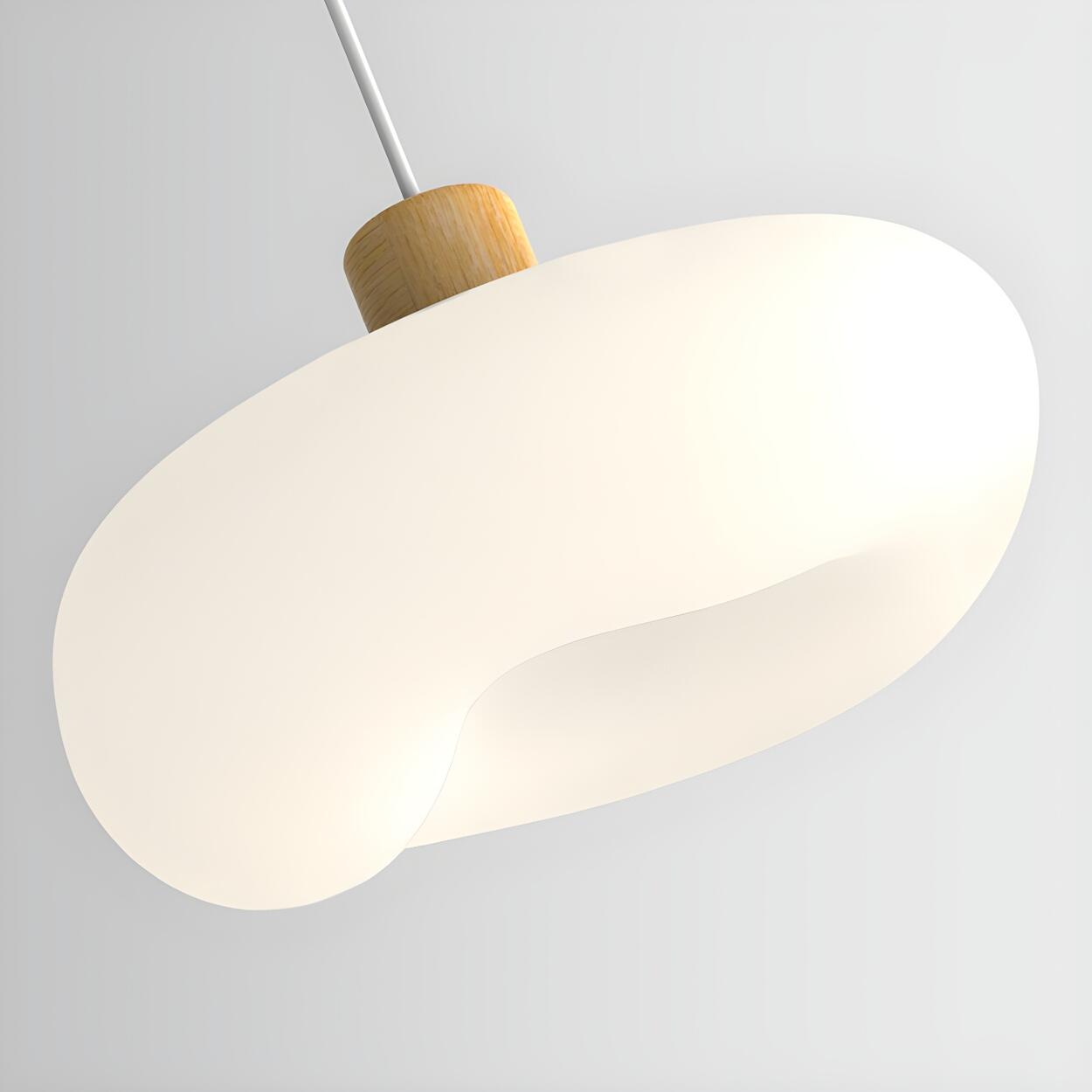 Modern Organic Cloud White Frosted Glass Pendant Light