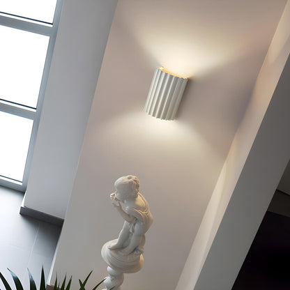 Modern Ribbed Half Cylinder Up Down Wall Light Sconce