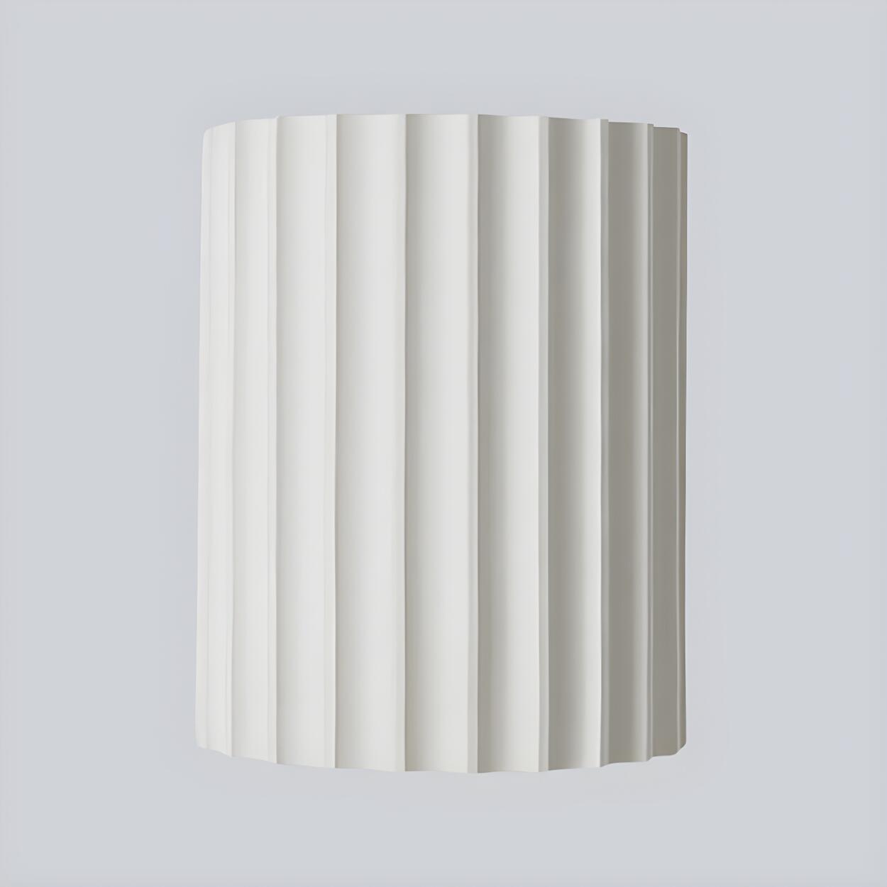 Modern Ribbed Half Cylinder Up Down Wall Light Sconce