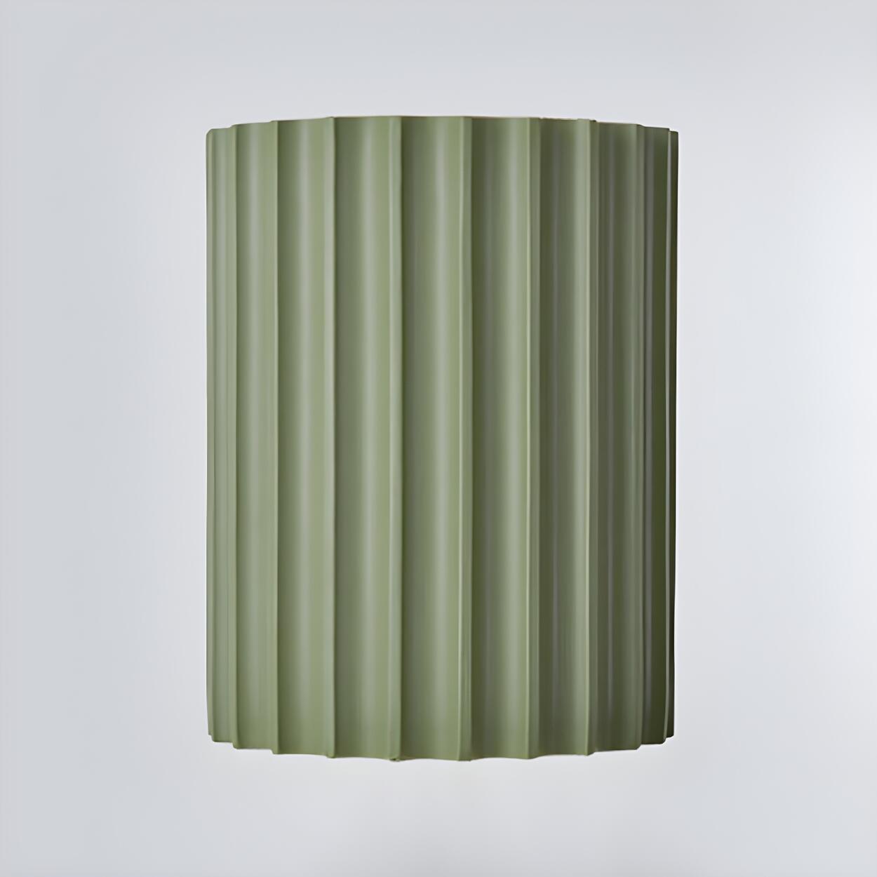 Modern Ribbed Half Cylinder Up Down Wall Light Sconce