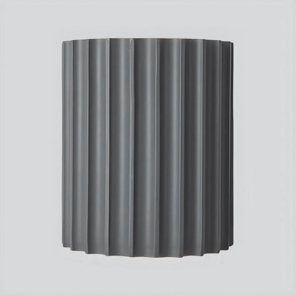 Modern Ribbed Half Cylinder Up Down Wall Light Sconce