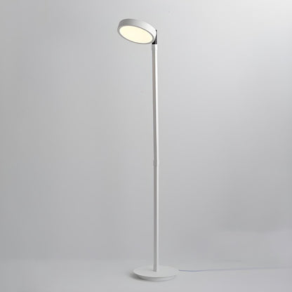 Modern Rotating White Round Metal LED Floor Lamp