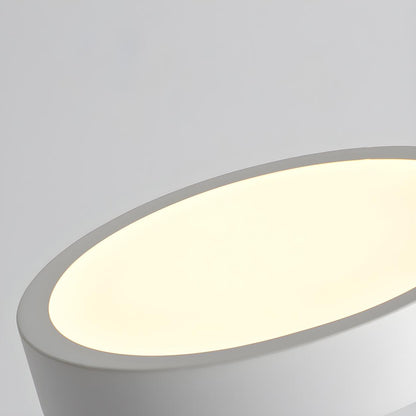 Modern Rotating White Round Metal LED Floor Lamp