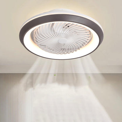 Modern Round 7 Clear Blades Ceiling Fan with LED Light