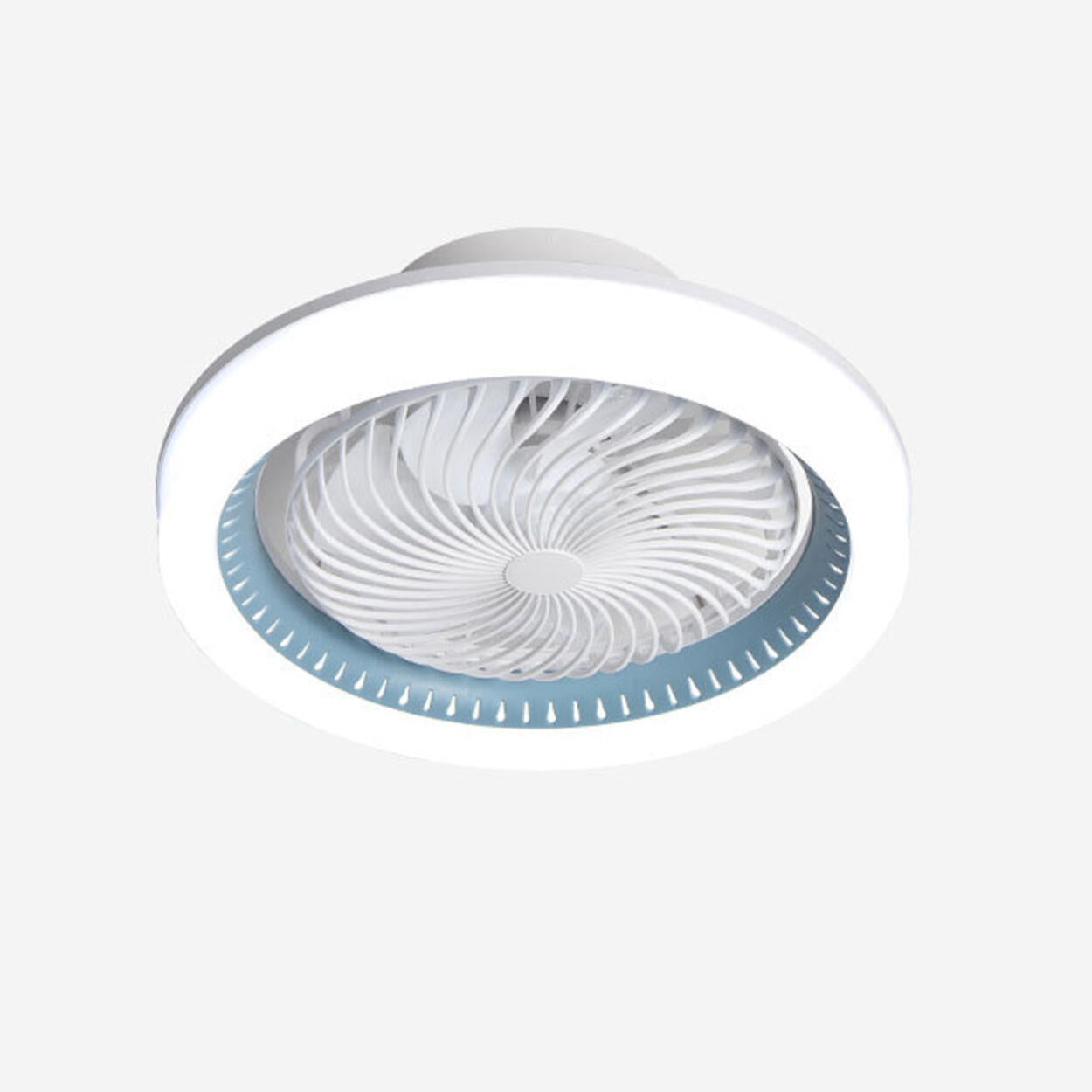 Modern Round 7 Clear Blades Ceiling Fan with LED Light