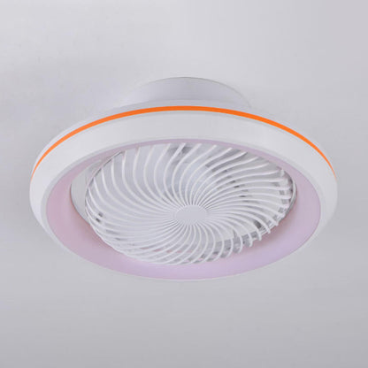 Modern Round 7 Clear Blades Ceiling Fan with LED Light