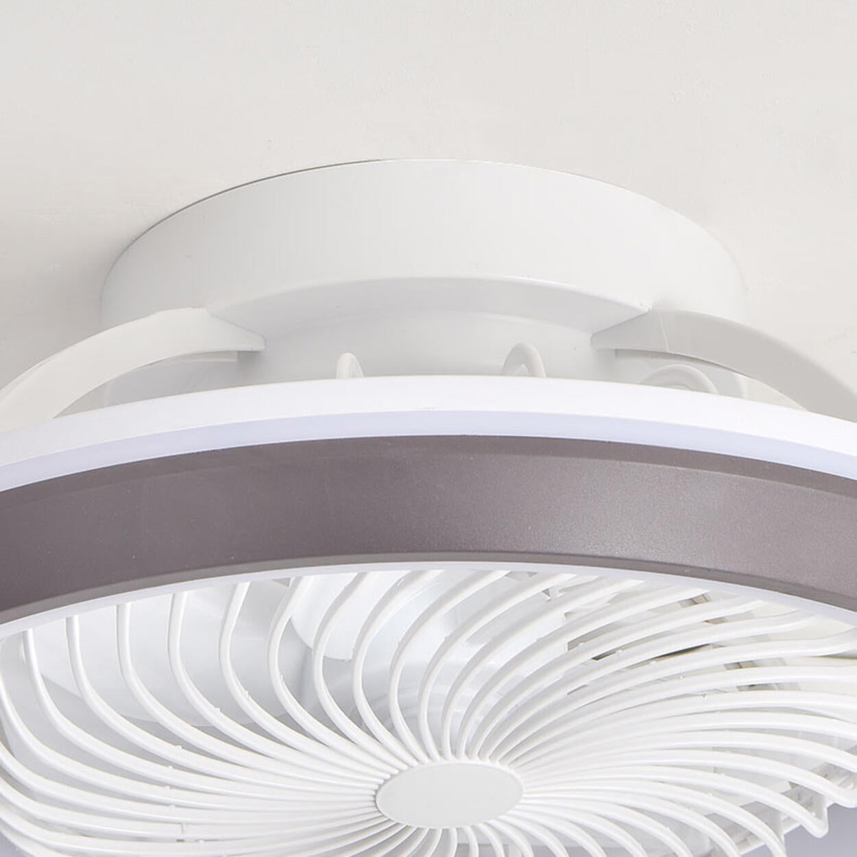 Modern Round 7 Clear Blades Ceiling Fan with LED Light