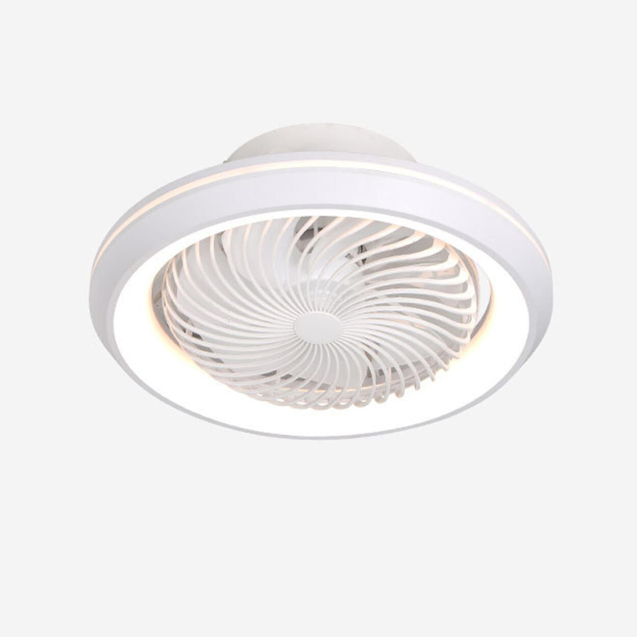 Modern Round 7 Clear Blades Ceiling Fan with LED Light