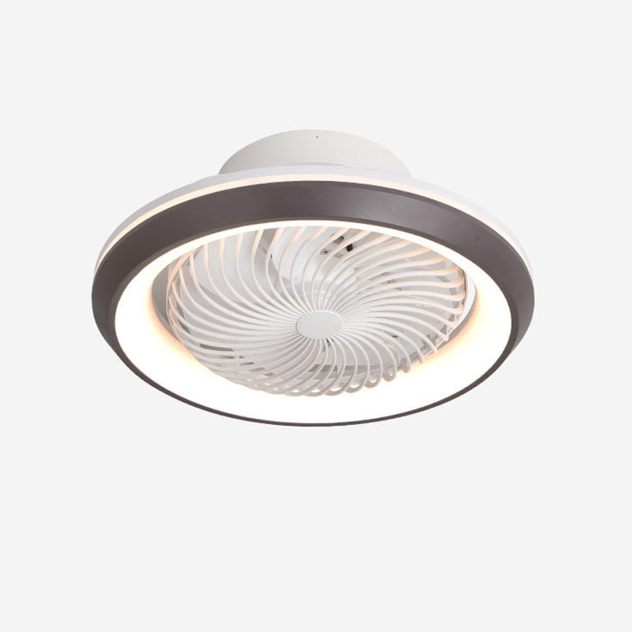 Modern Round 7 Clear Blades Ceiling Fan with LED Light