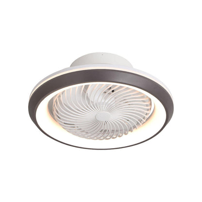 Modern Round 7 Clear Blades Ceiling Fan with LED Light