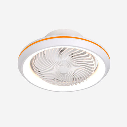 Modern Round 7 Clear Blades Ceiling Fan with LED Light