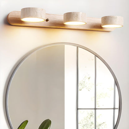 Modern Stone Circular Multi-Light LED Vanity Light