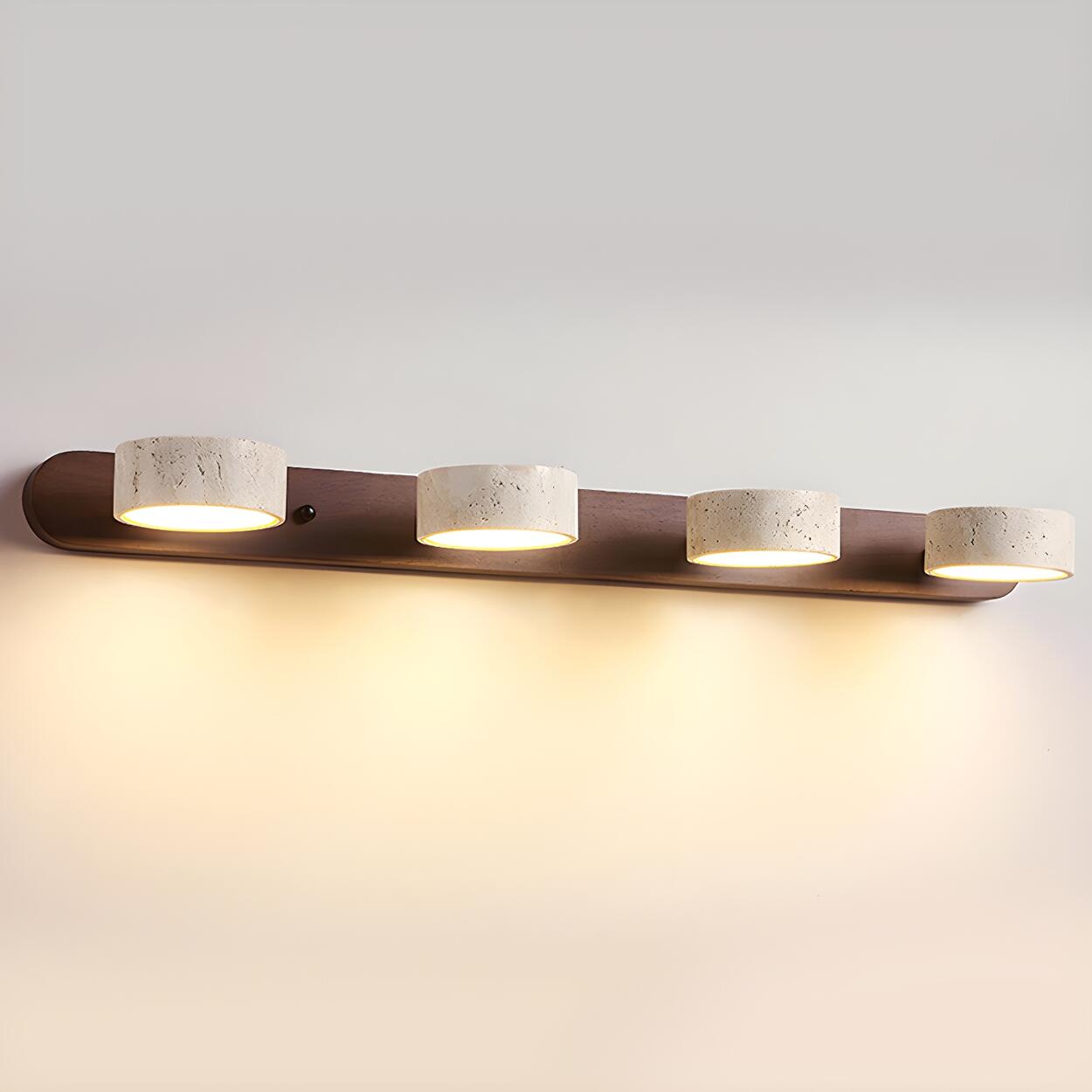 Modern Stone Circular Multi-Light LED Vanity Light