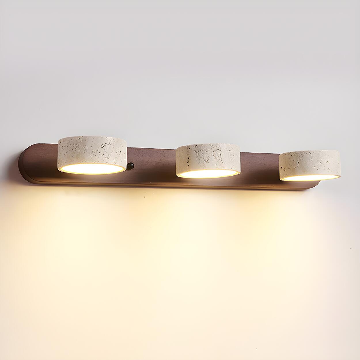 Modern Stone Circular Multi-Light LED Vanity Light