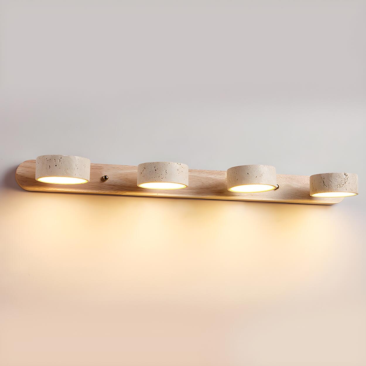 Modern Stone Circular Multi-Light LED Vanity Light