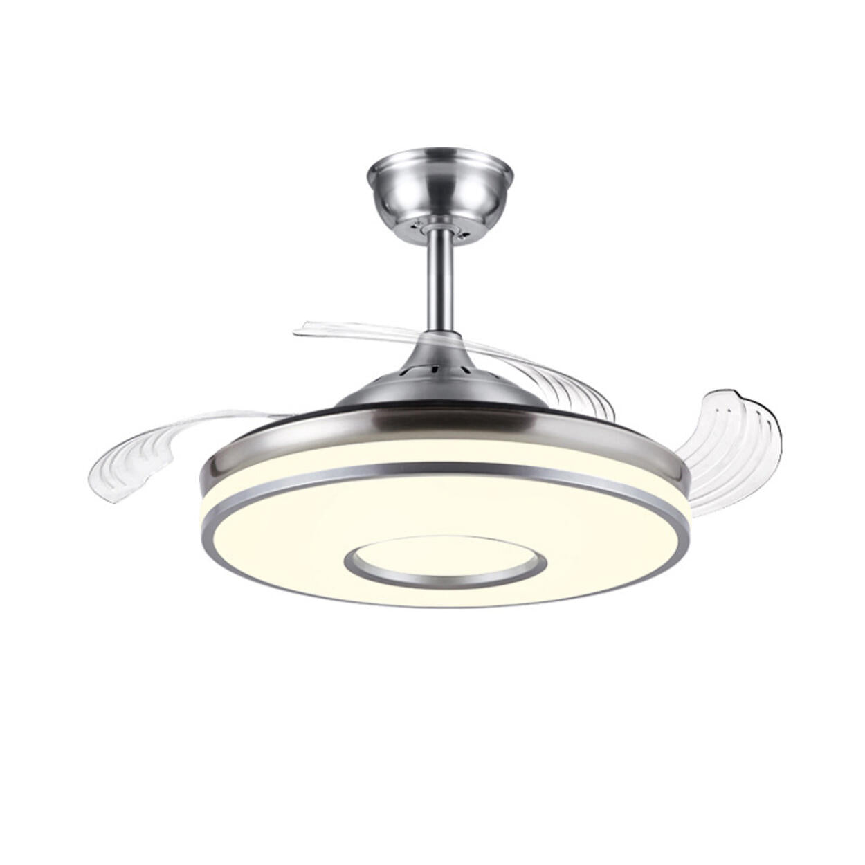 Modern Stylish Metal Round Ceiling Fan with LED Light