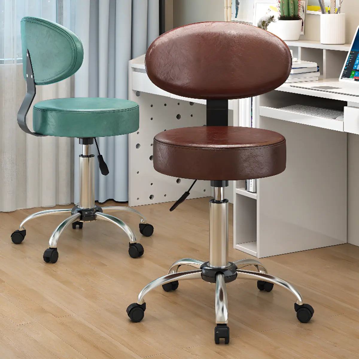 Modern Swivel Office Stool Alloy Multiple Colors