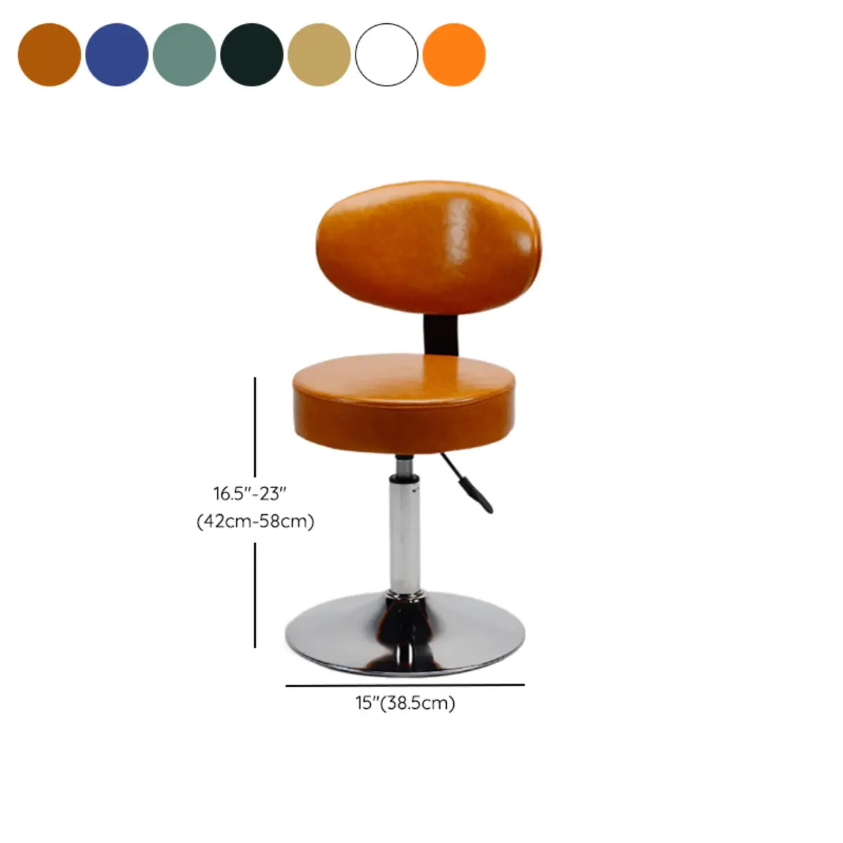 Modern Swivel Office Stool Alloy Multiple Colors