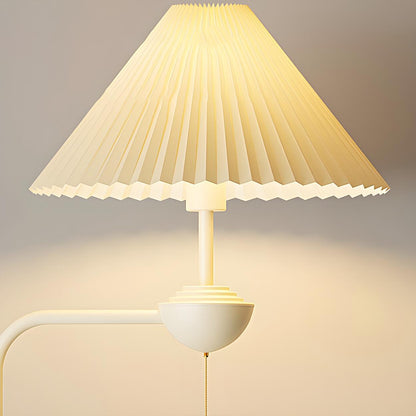 Modern White Dome and Arc Floor Lamp with Storage