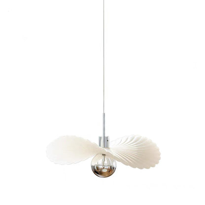 Modern White Shell Pendant Light Adjustable Height