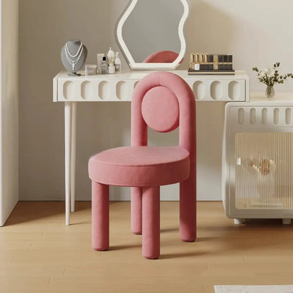 Multi-Color Circular Upholstered Solid Color Vanity Stool