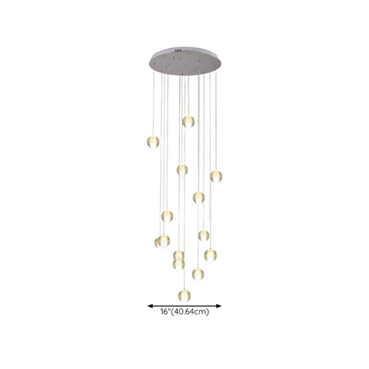 Multi-Globe Cluster Clear Glass Crystal Pendant Light