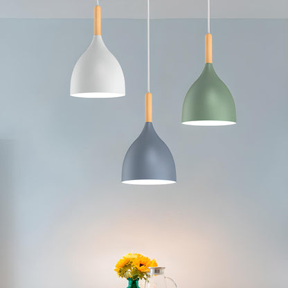 Multicolor Modern 3-Light Cone Island Pendant Light