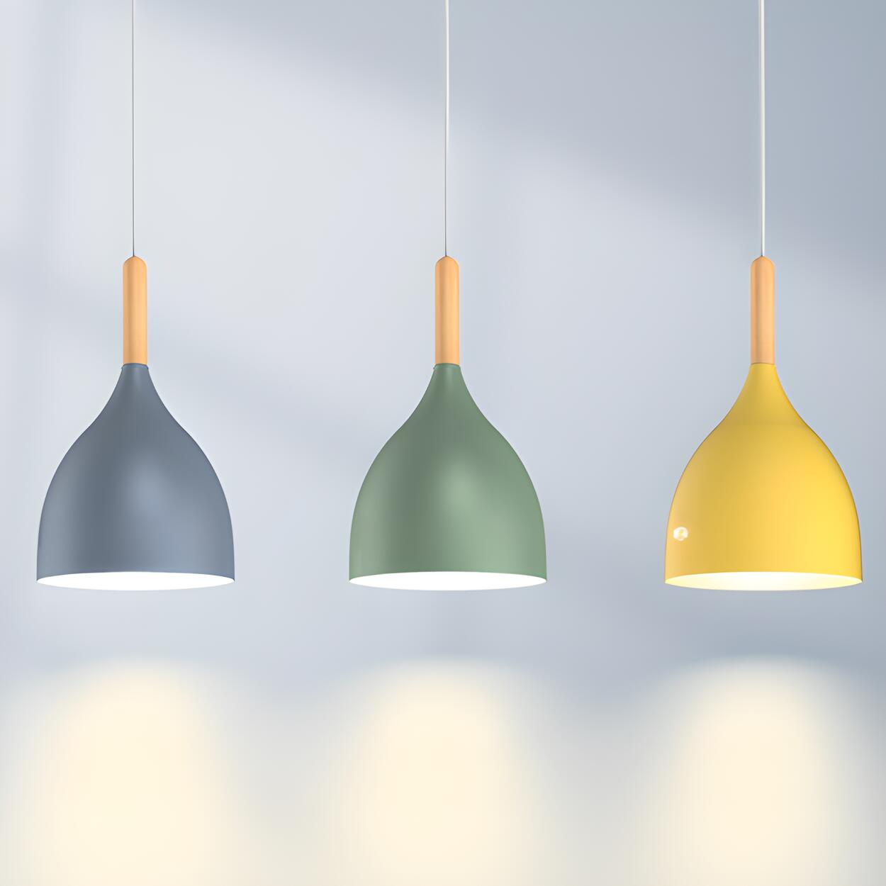 Multicolor Modern 3-Light Cone Island Pendant Light