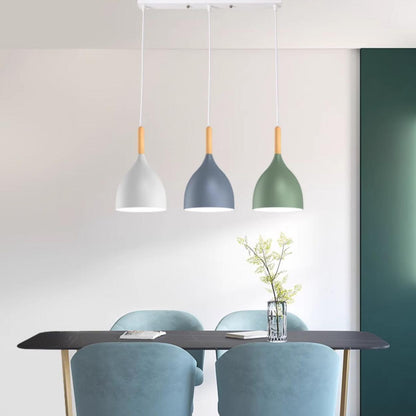 Multicolor Modern 3-Light Cone Island Pendant Light